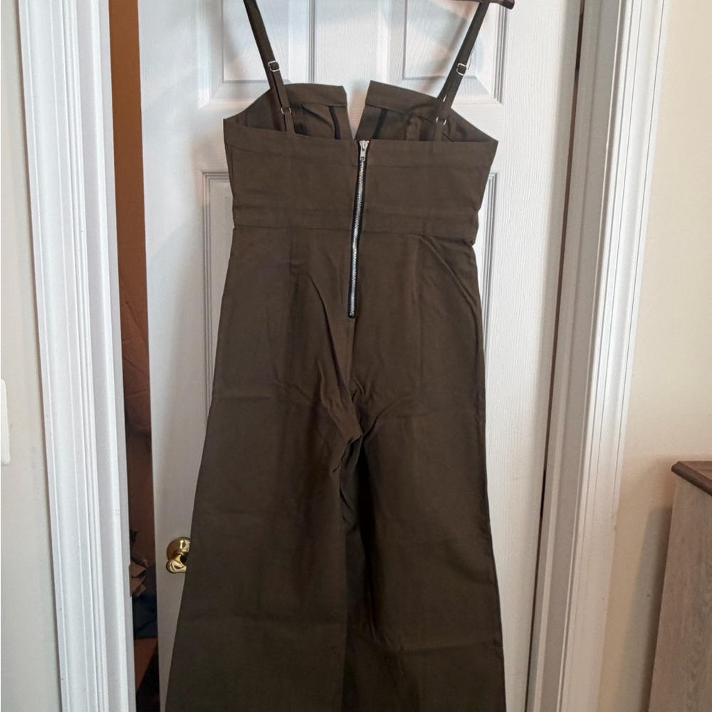 Olivia M Olive Green Wide-Leg Jumpsuit - Picture 5 of 7